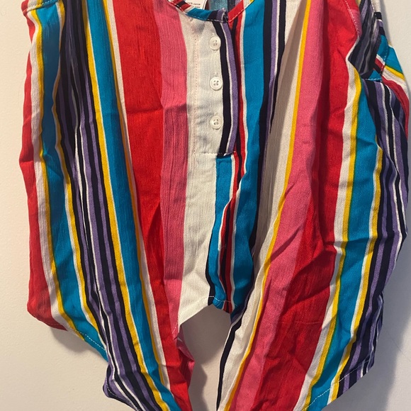 ⚫️ - New Full Tilt sleeveless top tie front medium - Picture 2 of 6